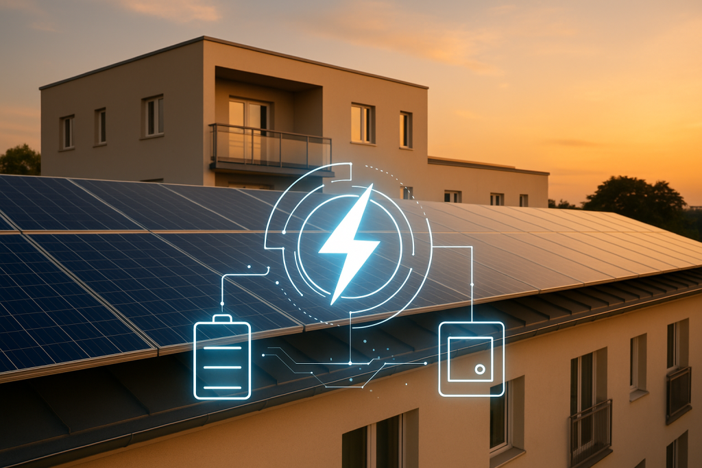symbol stabilního řízení energie pomocí regulátoru napětí