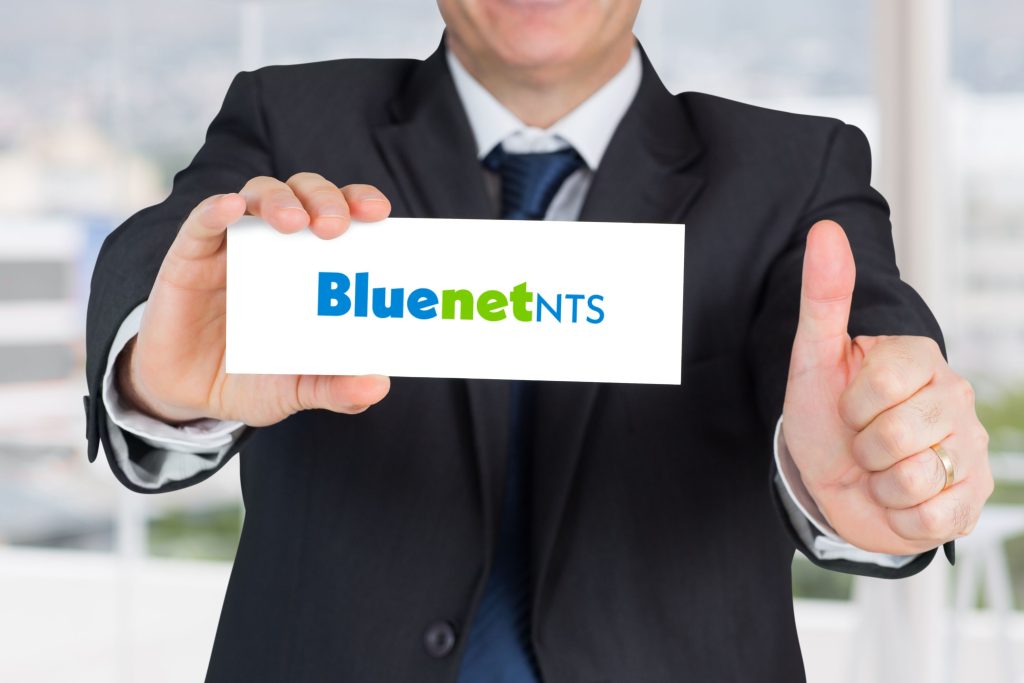 vizitka s logem bluenet